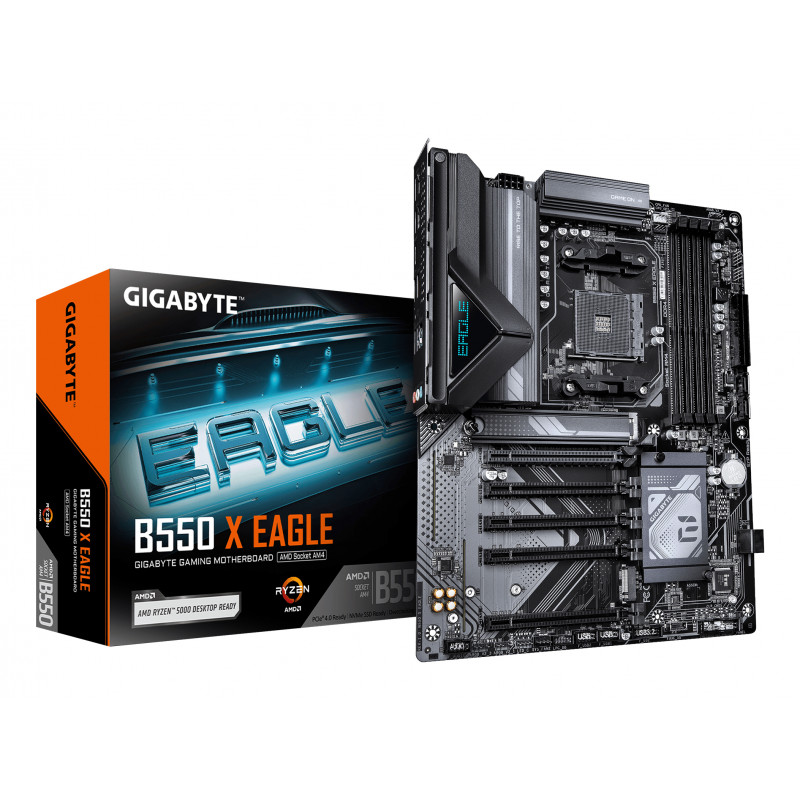 Gigabyte B550 X EAGLE emolevy, AM4-kanta, DDR4, enintään 128 Gt