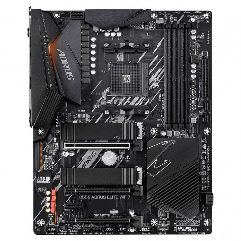 Gigabyte B550 AORUS ELITE WiFi7 emolevy, AM4-kanta, ATX, 4x DDR4