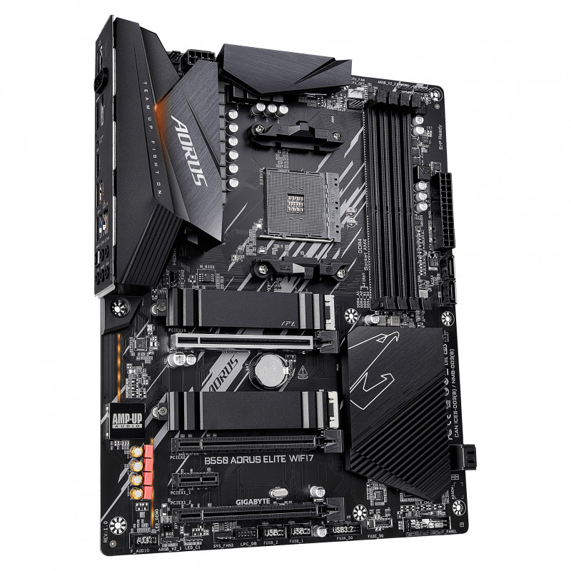Gigabyte B550 AORUS ELITE WiFi7 emolevy, AM4-kanta, ATX, 4x DDR4