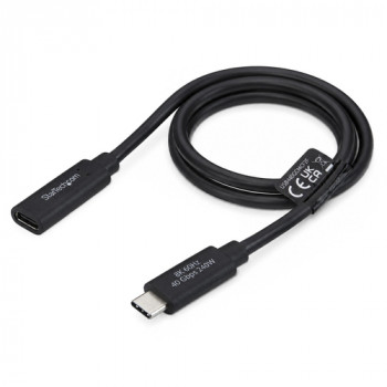 StarTech.com USB440GCMCF2F USB4-jatkokaapeli, USB-C uros – USB-C naaras, 60 cm, musta