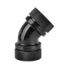 Thermaltake Pacific PETG 45° kaksoispuristusliitin, ulkohalkaisija 16 mm, G1/4, musta (CL-W098-CA00BL-A)