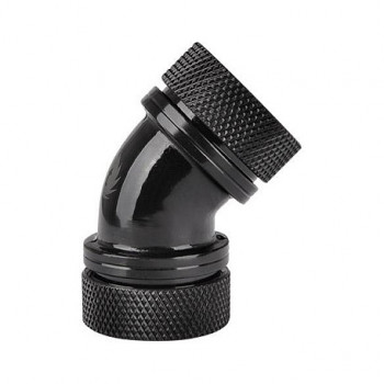 Thermaltake Pacific PETG 45° kaksoispuristusliitin, ulkohalkaisija 16 mm, G1/4, musta (CL-W098-CA00BL-A)