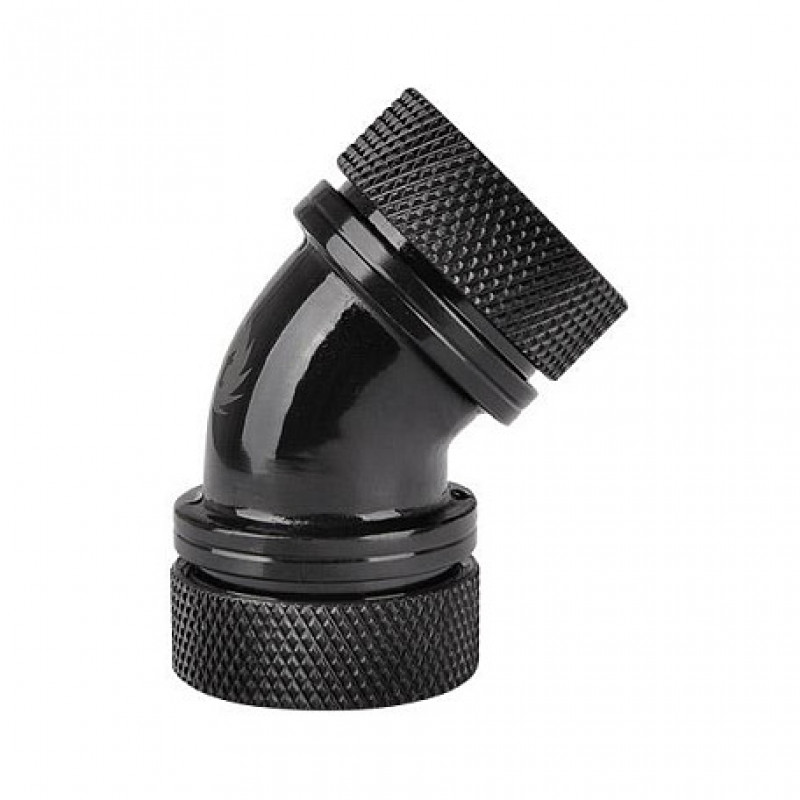 Thermaltake Pacific PETG 45° kaksoispuristusliitin, ulkohalkaisija 16 mm, G1/4, musta (CL-W098-CA00BL-A)