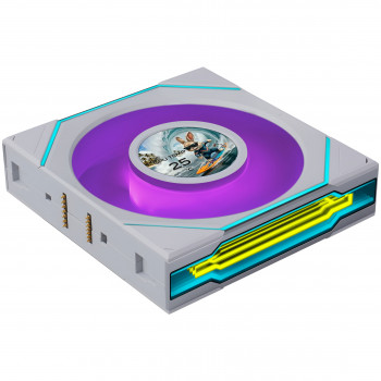 Lian Li UNI FAN SL-INF LCD FLEX Wireless -kotelotuuletin, ARGB ja LCD, Reverse Blade, 120 mm, valkoinen