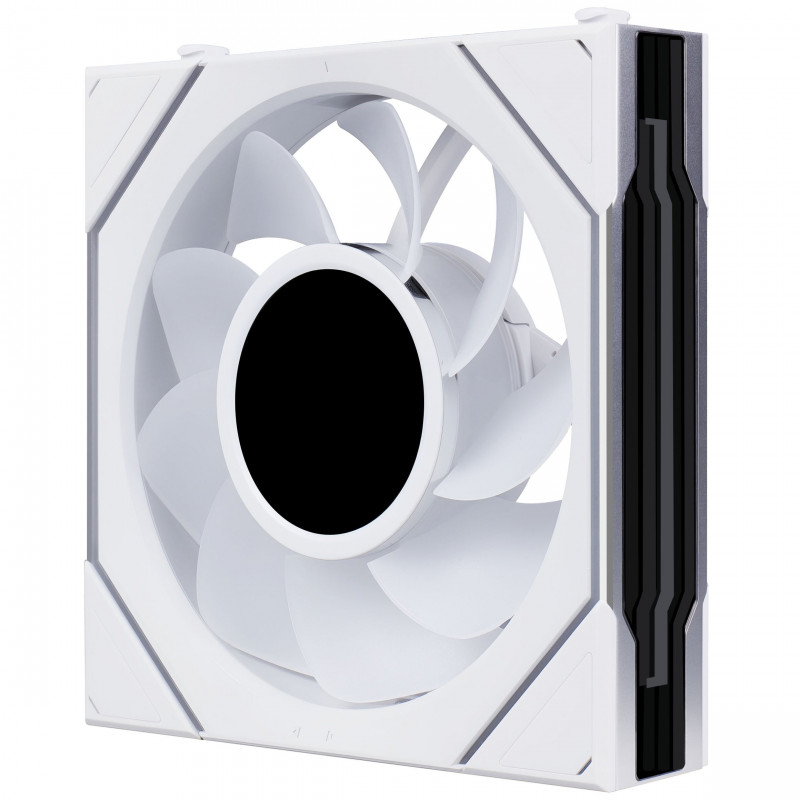 Lian Li UNI FAN SL-INF LCD FLEX Wireless -kotelotuuletin, ARGB ja LCD, Reverse Blade, 120 mm, valkoinen