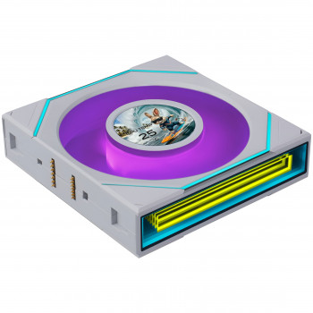Lian Li UNI FAN SL-INF LCD FLEX Wireless -kotelotuulettimet (3 kpl) ohjaimella, ARGB ja LCD, 120 mm, valkoiset
