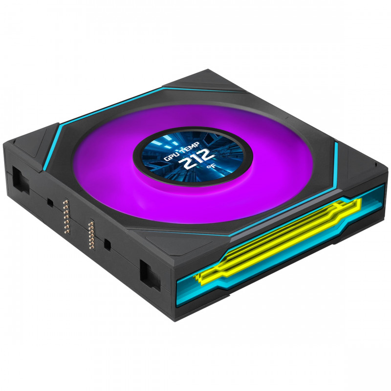 Lian Li UNI FAN SL-INF LCD FLEX Wireless -kotelotuulettimet (3 kpl) ohjaimella, ARGB ja LCD, Reverse Blade, 120 mm, mustat