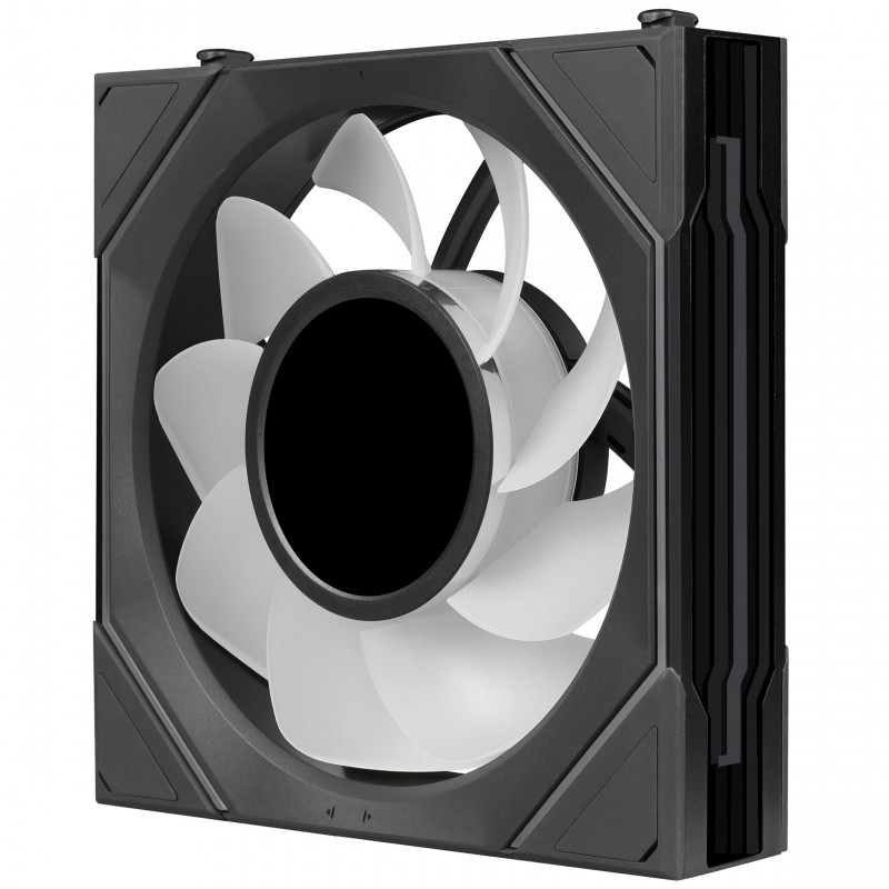 Lian Li UNI FAN SL-INF LCD FLEX Wireless -kotelotuulettimet (3 kpl) ohjaimella, ARGB ja LCD, Reverse Blade, 120 mm, mustat