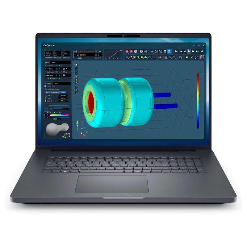 Dell Pro Max 18 Plus MB18250 kannettava tietokone, 18 tuumaa, Intel Core Ultra 7 265HX, 32 Gt RAM, 1 Tt SSD, NVIDIA RTX PRO 2000, Windows 11 Pro