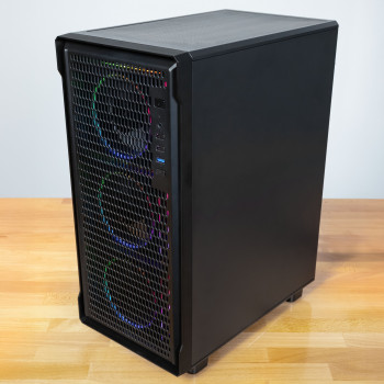Kolink AM2 ARGB Midi Tower -tietokonekotelo, ATX, karkaistu lasi, 4x 120 mm tuuletinta mukana, musta