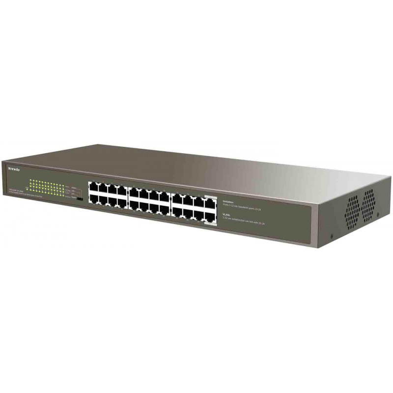 Tenda TEG1124P-24-250W PoE-kytkin, 24 porttia, 250 W