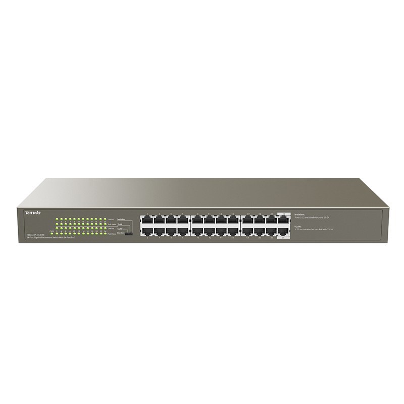 Tenda TEG1124P-24-250W PoE-kytkin, 24 porttia, 250 W
