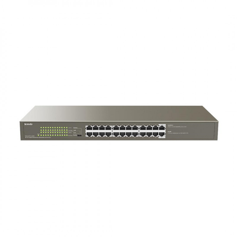 Tenda TEG1124P-24-250W PoE-kytkin, 24 porttia, 250 W
