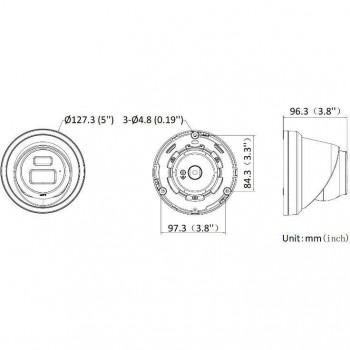 Hikvision AcuSense Turret DS-2CD2343G2-LI2U -kamera, 4 mm, O-STD