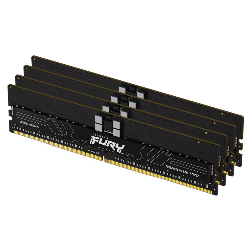 Kingston FURY Renegade Pro KF564R32RBE2K4-128 DDR5-6400 ECC-rekisteröity muistisarja, 128 GB (4 x 32 GB), CL32, musta