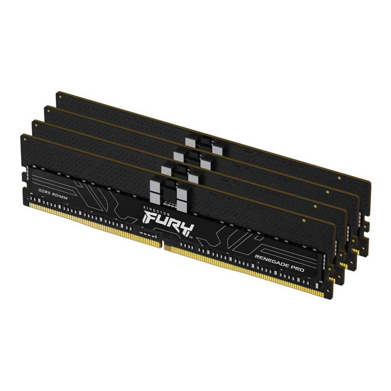 Kingston FURY Renegade Pro KF564R32RBE2K4-128 DDR5-6400 ECC-rekisteröity muistisarja, 128 GB (4 x 32 GB), CL32, musta