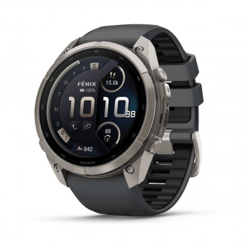 Garmin Fenix 9 Pro inReach älykello, 51 mm, titaanikotelo, grafiitti/musta silikoniranneke