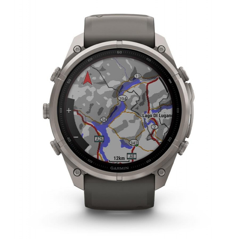 Garmin Fenix 9 Pro inReach älykello, 51 mm, titaanikotelo, grafiitti/musta silikoniranneke