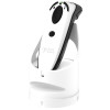 Socket Mobile DuraScan D764 erikois-DPM-viivakoodinlukija latausasemalla, valkoinen