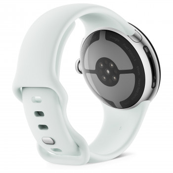 Google Pixel Watch 5 WiFi älykello, 41 mm, Polished Silver / Fog, GA10898-DE