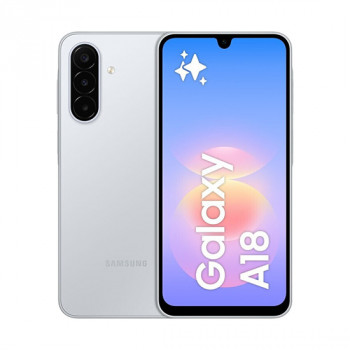 Samsung Galaxy A18 4G SM-A185FZSDEUE Dual SIM -älypuhelin, 4 Gt RAM, 128 Gt, hopea