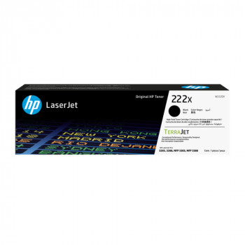 HP 222X W2220X alkuperäinen LaserJet-värikasetti, suuri riittoisuus, musta
