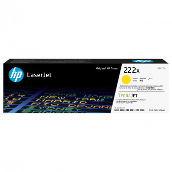 HP 222X W2222X alkuperäinen LaserJet-värikasetti, suuri riittoisuus, keltainen