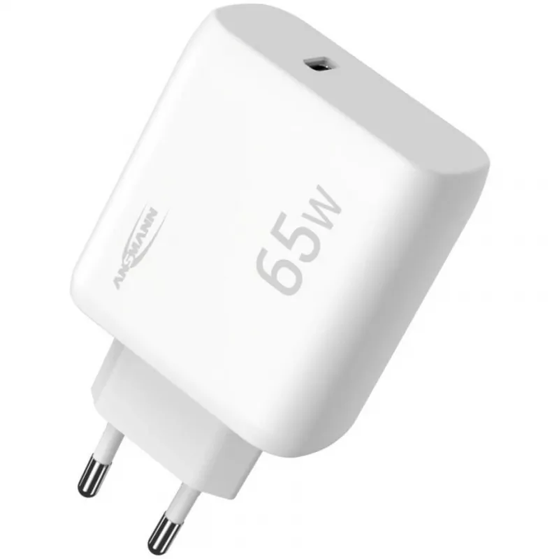 Ansmann Home Charger HC165PD USB-laturi, 1x USB-C, PPS, PD, Quick Charge, 65 W, valkoinen