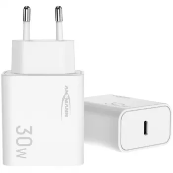 Ansmann Home Charger HC130PD USB-laturi, 1x USB-C, PPS, PD, Quick Charge, 30 W, valkoinen