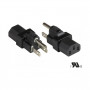 Good Connections PA-4530S virtasovitinkaapeli USA tyyppi B (NEMA 5-15P) – IEC 60320 C13, UL, musta