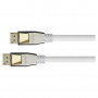 Good Connections Python DP20-PY010W DisplayPort 2.0 -kaapeli, 54 Gbit/s, UHBR 13.5, nailonpunos, valkoinen, 1 m