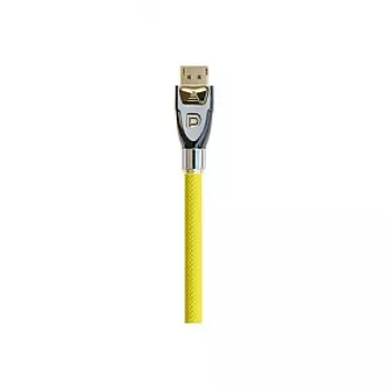 Good Connections PYTHON GC-M0075 DisplayPort 1.2 -kaapeli, 4K2K / UHD, kullatut kontaktit, OFC, nailonpunos, keltainen, 1 m