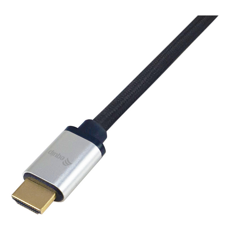 Equip 119387 HDMI 2.1 Ultra High Speed -kaapeli Ethernetillä, 48 Gbps, 8K/60 Hz, musta, 0,5 m