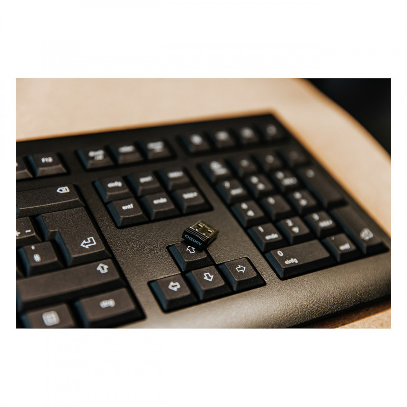 Cherry KW 3000 langaton pöytänäppäimistö, 2,4 GHz, AZERTY (ranskalainen), musta