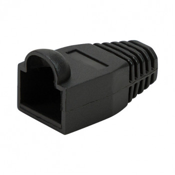 LogiLink MP0064 RJ45-liittimen taittosuoja 6,5 mm, musta, CAT6A (50 kpl)