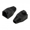 LogiLink MP0064 RJ45-liittimen taittosuoja 6,5 mm, musta, CAT6A (50 kpl)