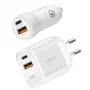 LogiLink PA0374 USB-A/C-latauspakkaus, 20 W, 1x USB-A ja 1x USB-C, valkoinen