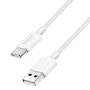 LogiLink CU0319 USB 2.0 Type-C -kaapeli, A/M - C/M, 480 Mbps, 60 W, nailon, valkoinen, 0,15 m