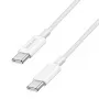 LogiLink CU0339 USB 2.0 Type-C -kaapeli, C/M - C/M, 480 Mbps, 60 W, nailon, valkoinen, 0,15 m