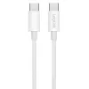 LogiLink CU0339 USB 2.0 Type-C -kaapeli, C/M - C/M, 480 Mbps, 60 W, nailon, valkoinen, 0,15 m