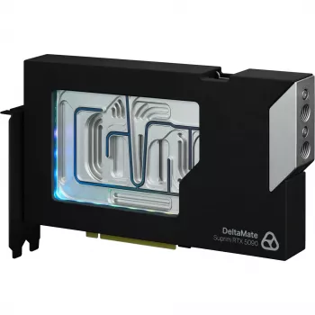 Thermal Grizzly DeltaMate GPU-vesijäähdytyslohko Suprim 5090 -näytönohjaimelle, musta/hopea