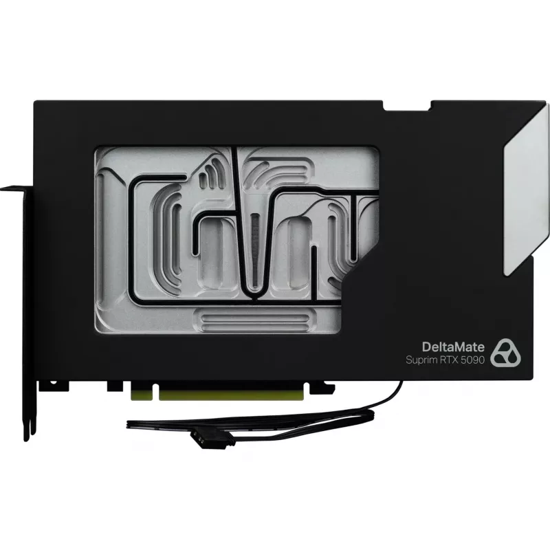 Thermal Grizzly DeltaMate GPU-vesijäähdytyslohko Suprim 5090 -näytönohjaimelle, musta/hopea