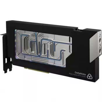Thermal Grizzly DeltaMate GPU-vesijäähdytyslohko ROG Astral RTX 5090 -näytönohjaimelle, musta/hopea