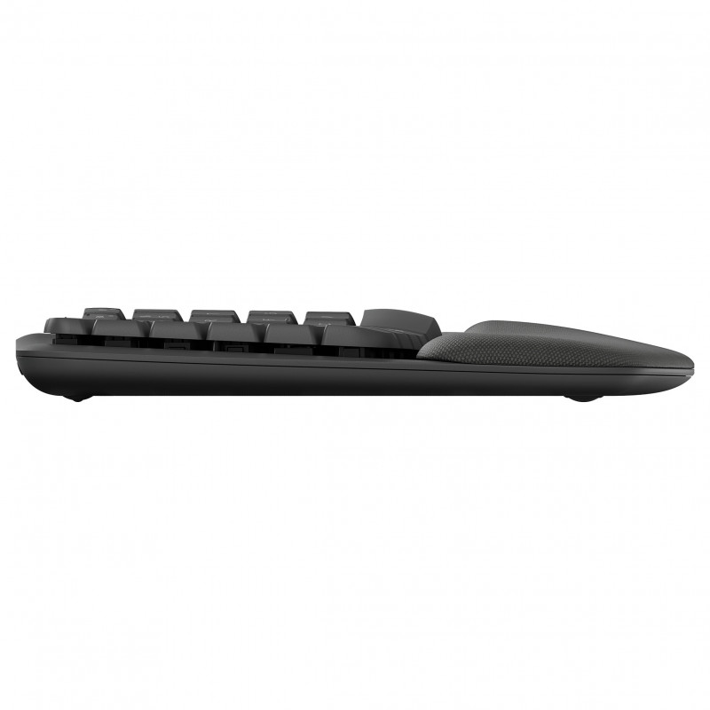 Logitech Wave Keys 920-012289 langaton ergonominen näppäimistö, 2,4 GHz / Bluetooth, sveitsiläinen (CH) asettelu, grafiitti