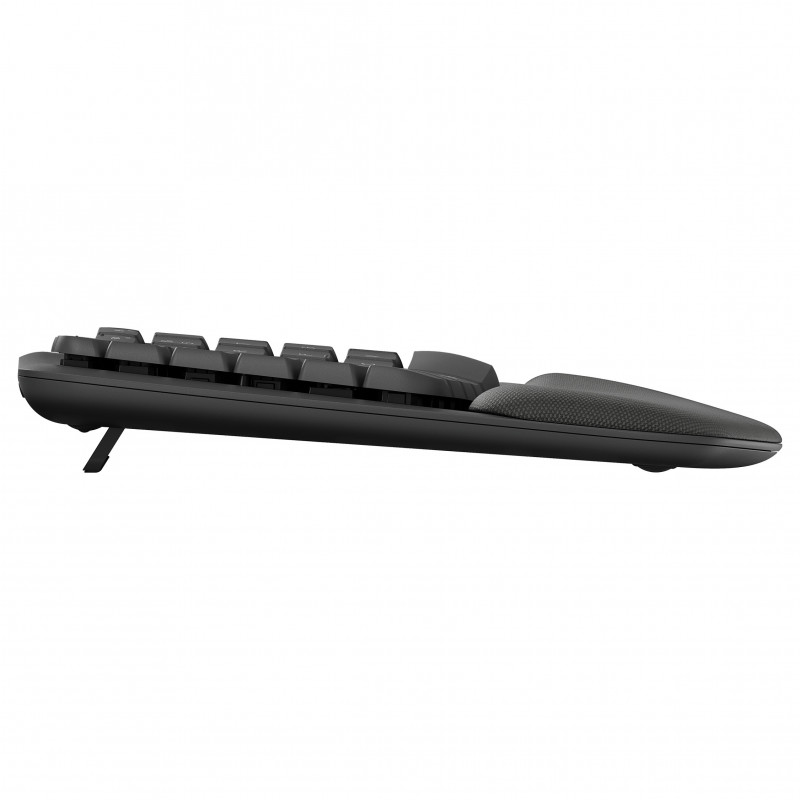 Logitech Wave Keys 920-012289 langaton ergonominen näppäimistö, 2,4 GHz / Bluetooth, sveitsiläinen (CH) asettelu, grafiitti
