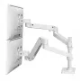 Ergotron LX Pro näytön kiinnityssarja (kaksoisnivelvarsi), modulaarinen, 2 LCD-näytölle, litteä C-puristin, valkoinen, enintään 24"