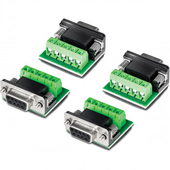 TRENDnet TI-S400 sarjaporttisovitin RS-232 - RS-422/485, TAA-yhteensopiva (4 kpl), vihreä / harmaa