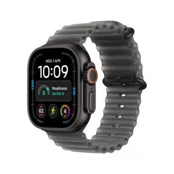 Apple Watch Ultra 4 -älykello, GPS + Cellular, 49 mm, musta, Ocean-ranneke läpikuultava musta