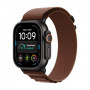 Apple Watch Ultra 4 (2026) -älykello, 5G, 49 mm, musta titaanikotelo, viininpunainen Alpine Loop, M