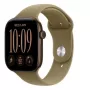 Apple Watch Series 12 GPS älykello, 46 mm, tummanpronssinen alumiinikotelo, oliivinvihreä urheiluranneke S/M